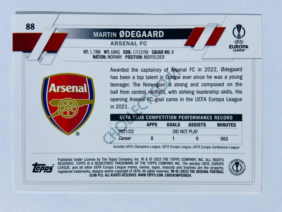 Martin Odegaard - Arsenal FC 2022-23 Topps UEFA Club Competitions #88