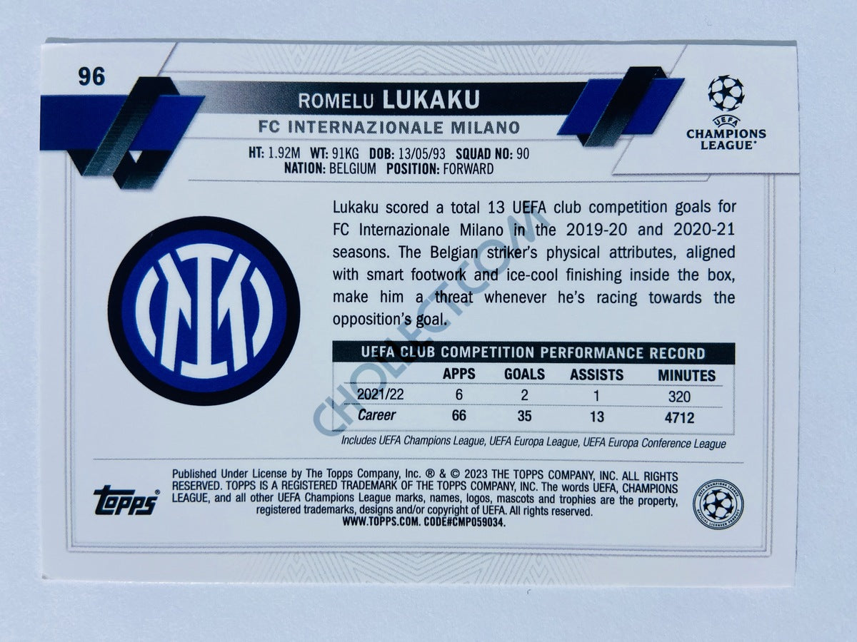 Romelu Lukaku - FC Internazionale Milano 2022-23 Topps UEFA Club Competitions #96