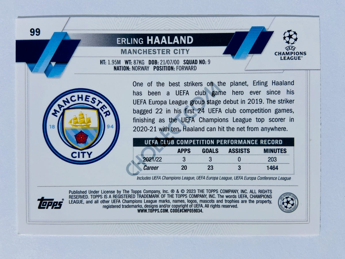 Erling Haaland - Manchester City 2022-23 Topps UEFA Club Competitions #99