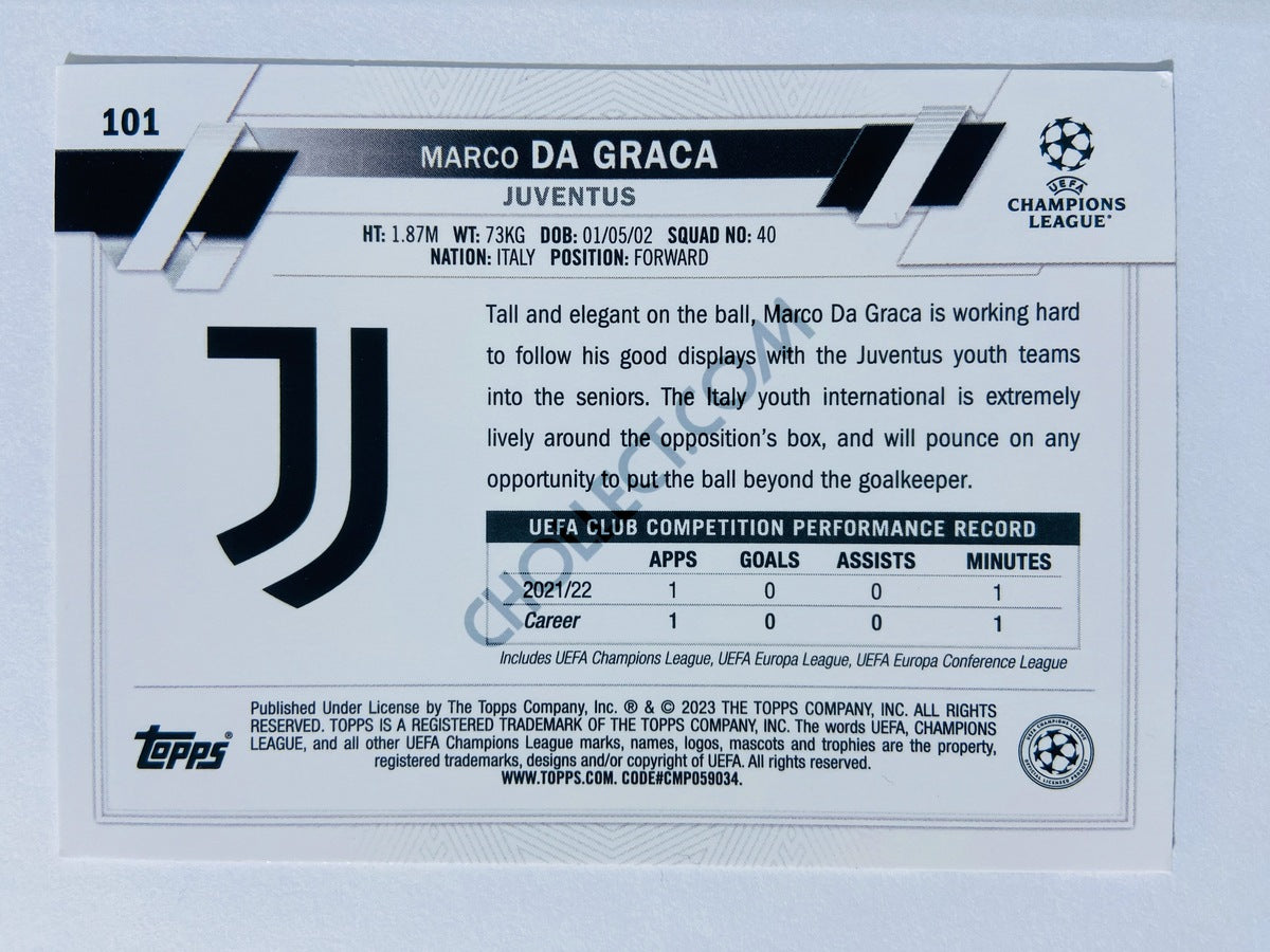 Marco Da Graca - Juventus 2022-23 Topps UEFA Club Competitions Future Stars #101