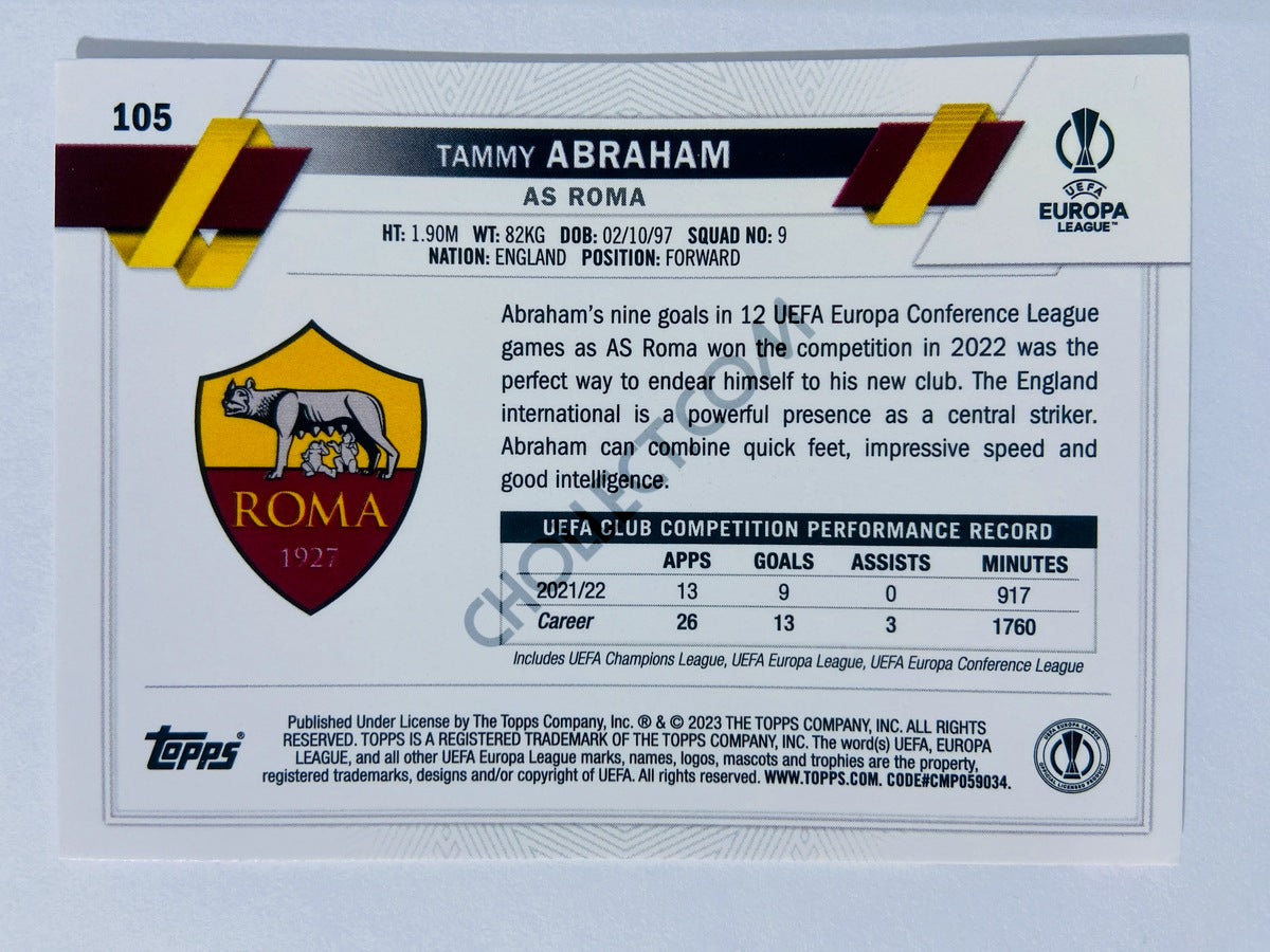 Tammy Abraham - AS Roma 2022-23 Topps UEFA Club Competitions #105