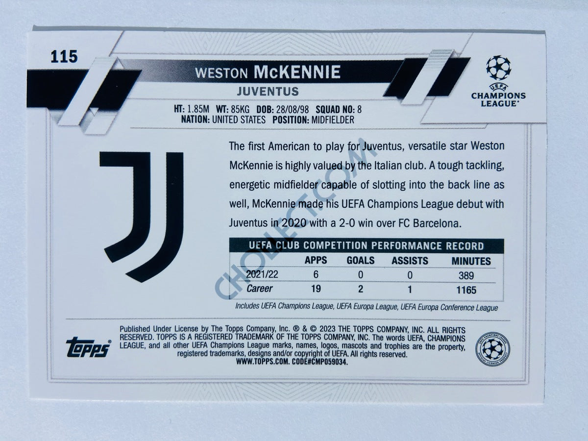 Weston McKennie - Juventus 2022-23 Topps UEFA Club Competitions #115