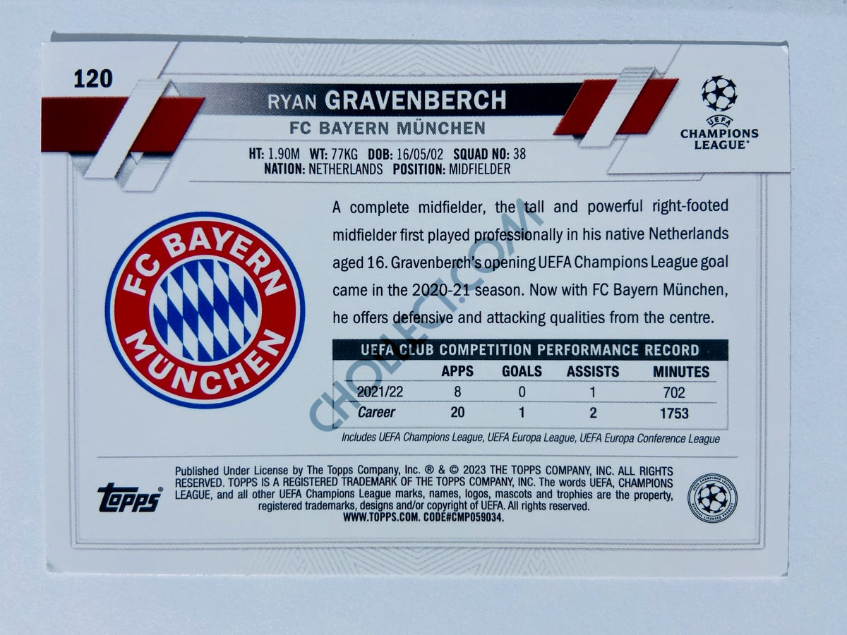 Ryan Gravenberch - FC Bayern München 2022-23 Topps UEFA Club Competitions #120