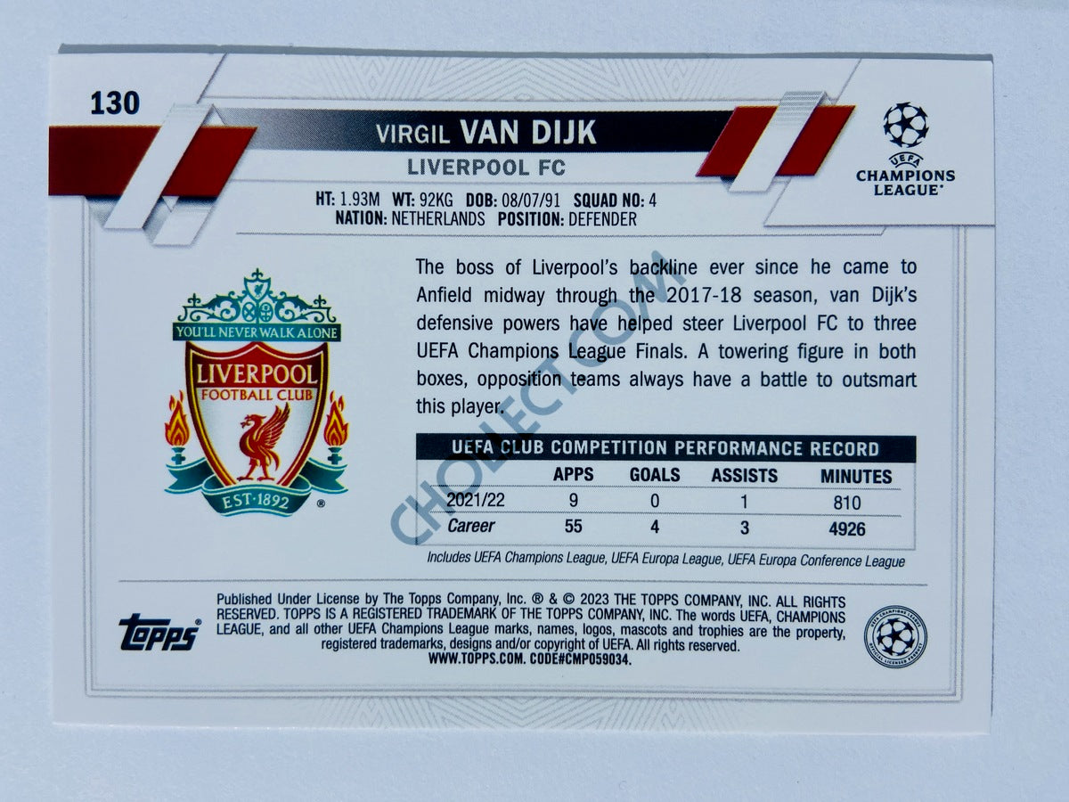 Virgil van Dijk - Liverpool FC 2022-23 Topps UEFA Club Competitions #130