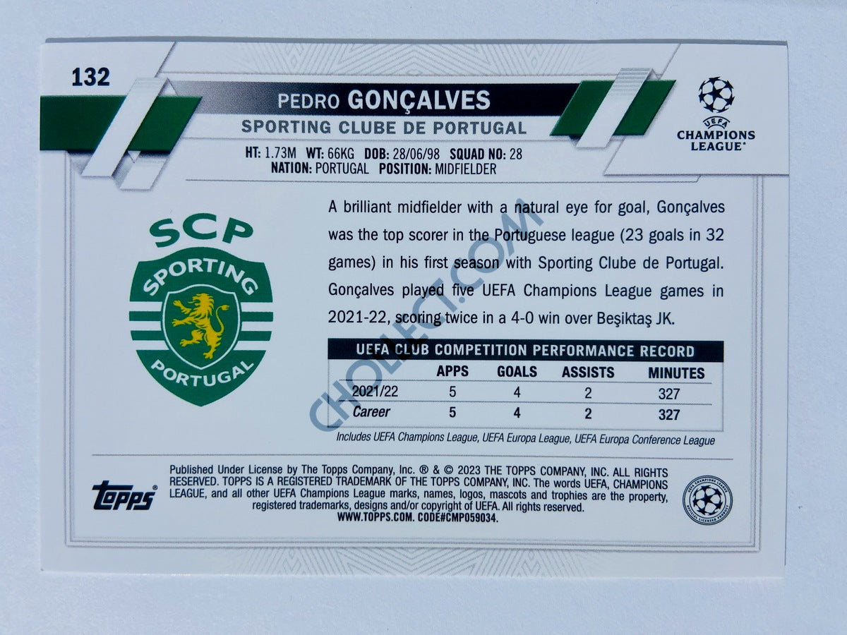 Pedro Goncalves - Sporting Clube de Portugal 2022-23 Topps UEFA Club Competitions #132