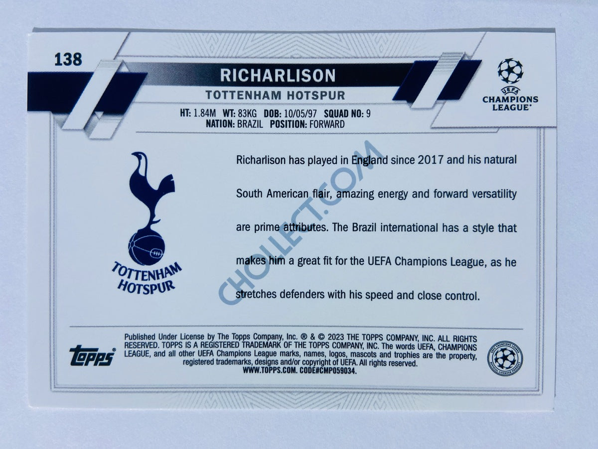 Richarlison - Tottenham Hotspur 2022-23 Topps UEFA Club Competitions #138