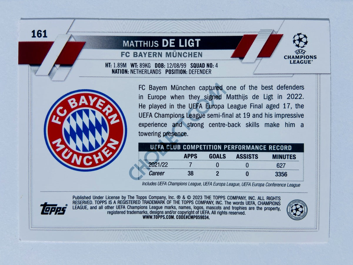 Matthijs de Ligt - FC Bayern München 2022-23 Topps UEFA Club Competitions #161