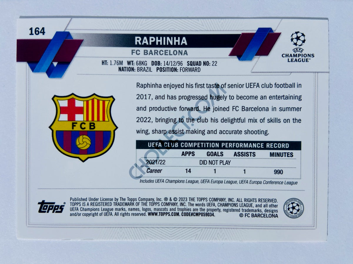 Raphinha - FC Barcelona 2022-23 Topps UEFA Club Competitions #164