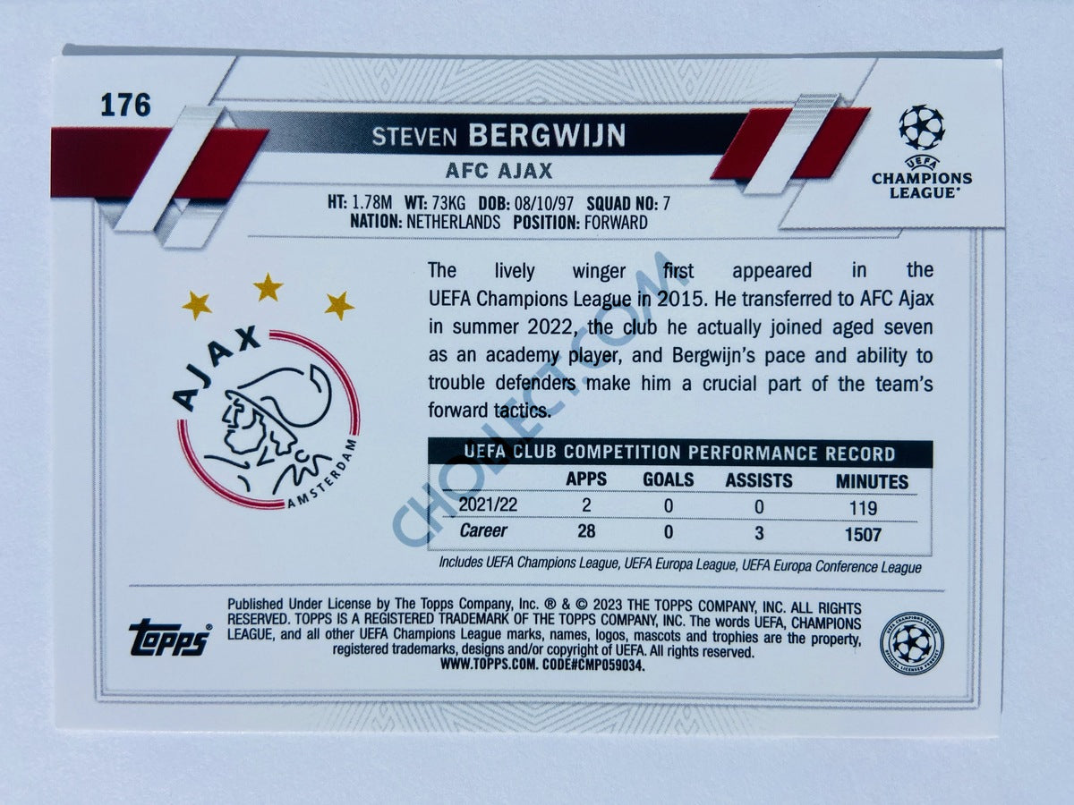 Steven Bergwijn - AFC Ajax 2022-23 Topps UEFA Club Competitions #176