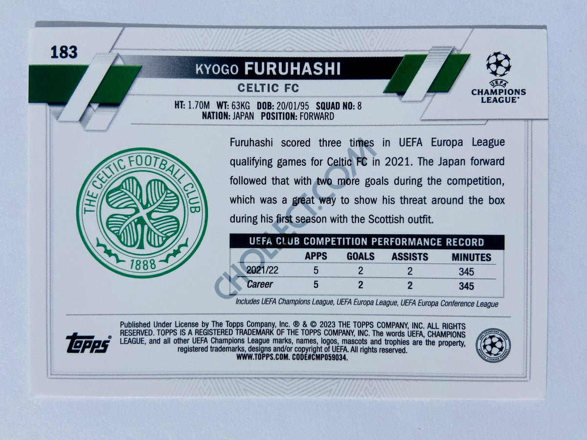 Kyogo Furuhashi - Celtic FC 2022-23 Topps UEFA Club Competitions #183