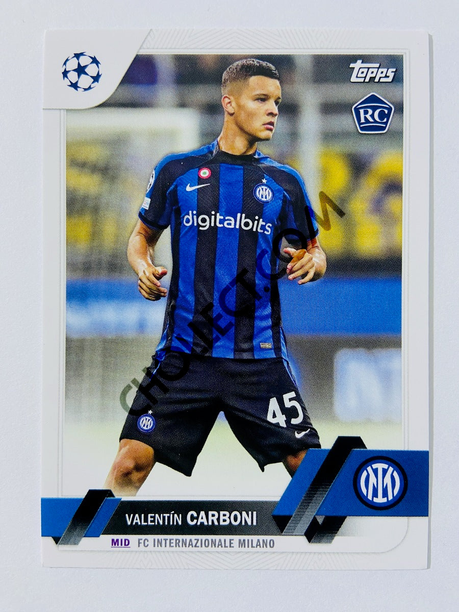 Valentin Carboni - FC Internazionale Milano 2022-23 Topps UEFA Club Competitions RC Rookie #6