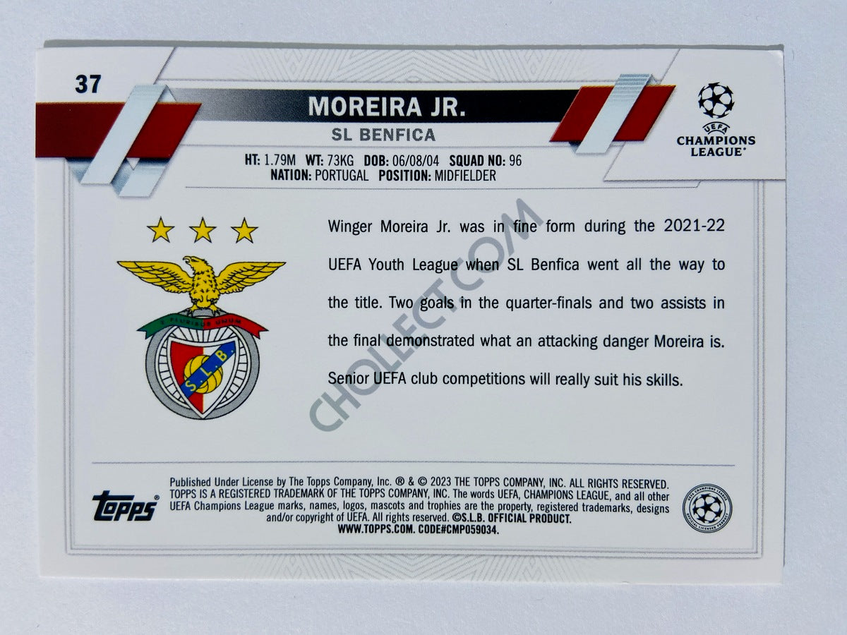 Moreira Jr. - SL Benfica 2022-23 Topps UEFA Club Competitions RC Rookie #37