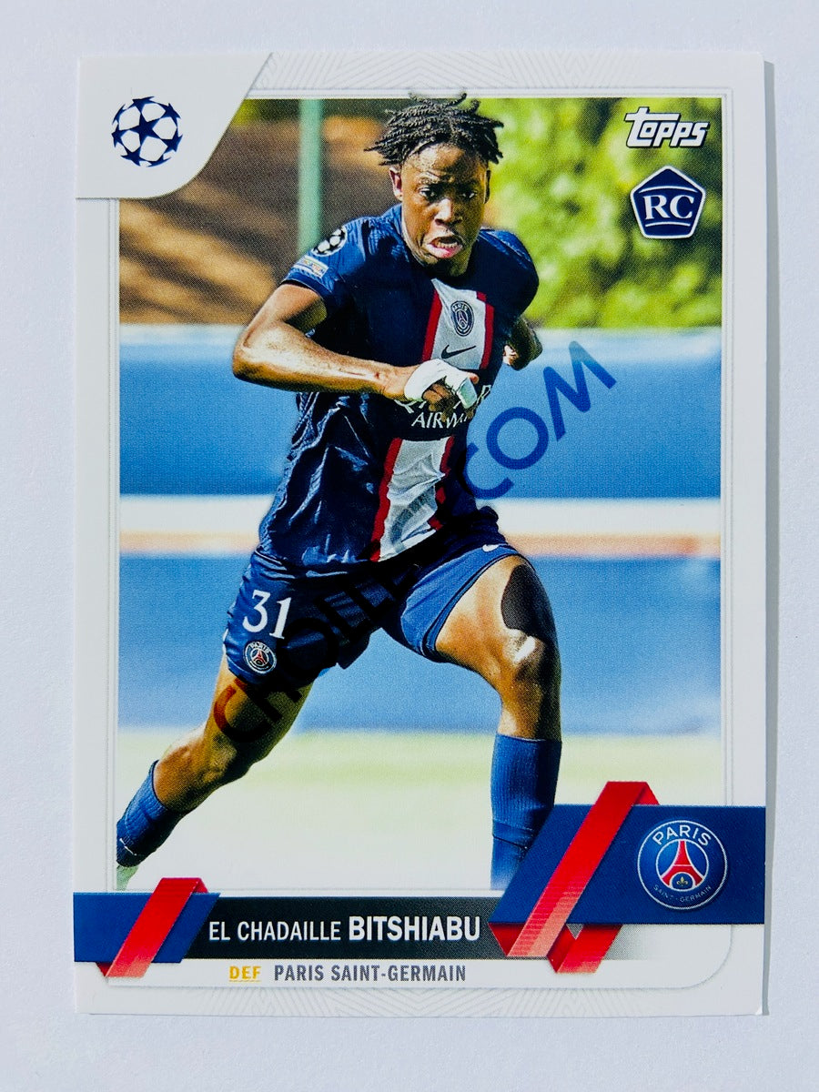 El Chadaille Bitshiabu - Paris Saint-Germain 2022-23 Topps UEFA Club Competitions RC Rookie #61