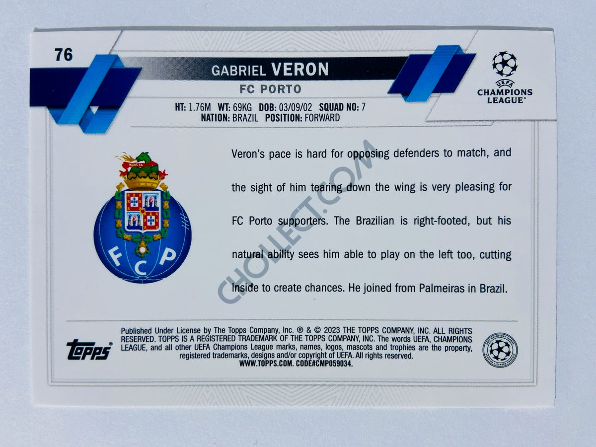 Gabriel Veron - FC Porto 2022-23 Topps UEFA Club Competitions RC Rookie #76