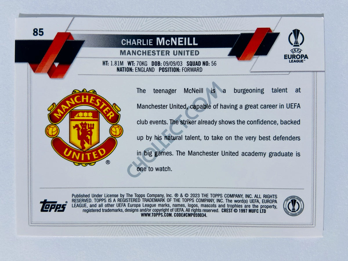 Charlie McNeill - Manchester United 2022-23 Topps UEFA Club Competitions RC Rookie #85