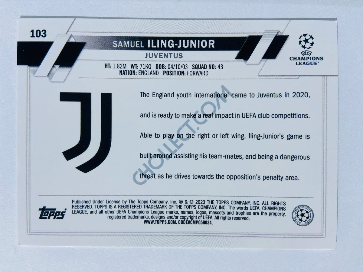 Samuel Iling-Junior - Juventus 2022-23 Topps UEFA Club Competitions RC Rookie #103