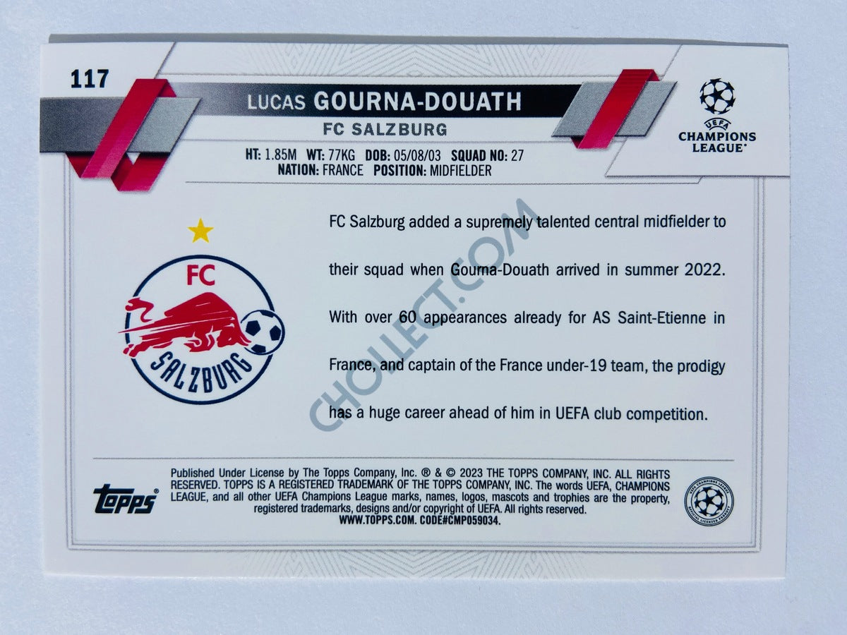 Lucas Gourna-Douath - FC Salzburg 2022-23 Topps UEFA Club Competitions RC Rookie #117