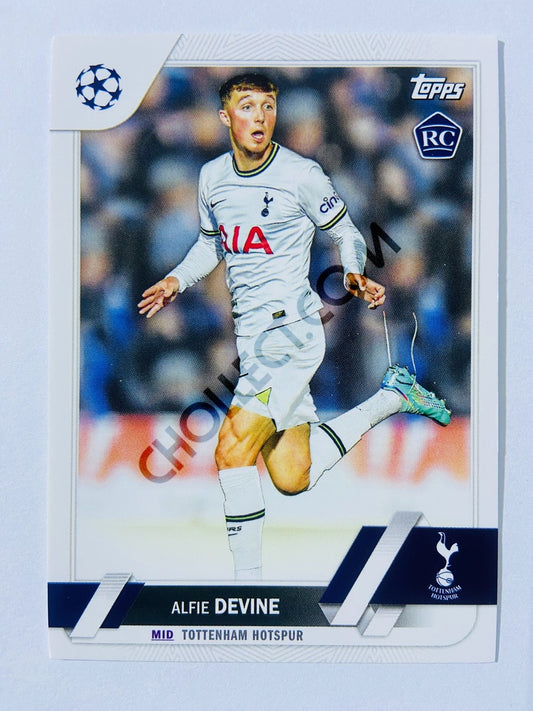 Alfie Devine - Tottenham Hotspur 2022-23 Topps UEFA Club Competitions RC Rookie #129