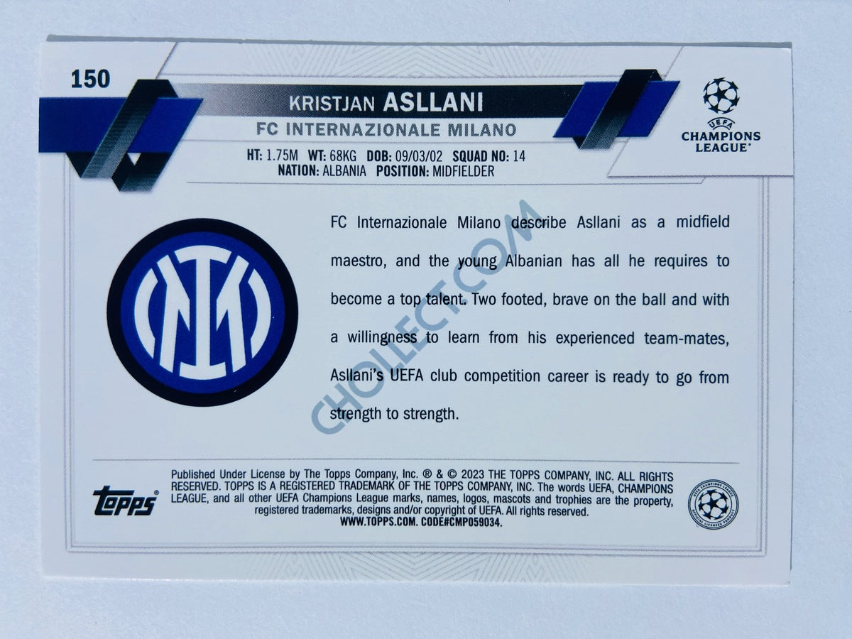 Kristjan Asllani - FC Internazionale Milano 2022-23 Topps UEFA Club Competitions RC Rookie #150