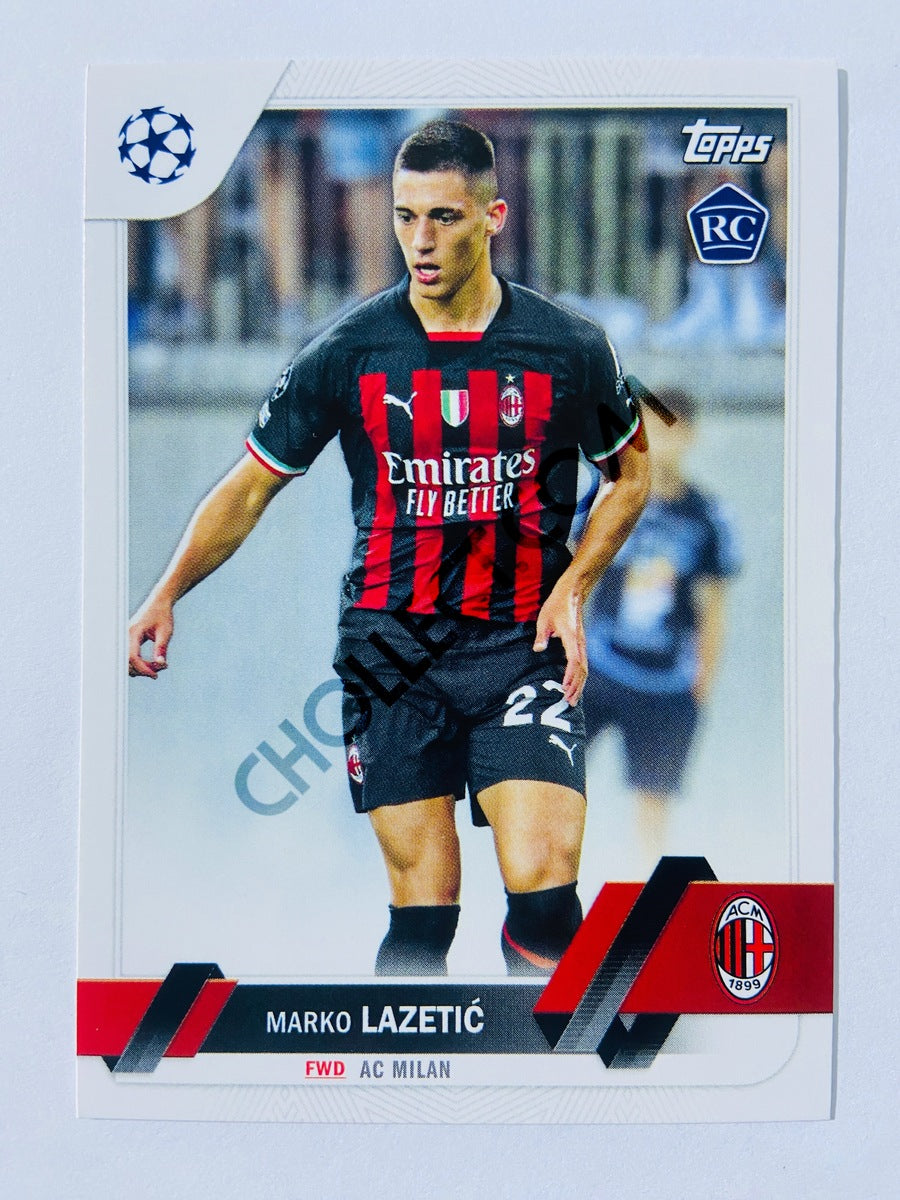 Marko Lazetic - AC Milan 2022-23 Topps UEFA Club Competitions RC Rookie #185