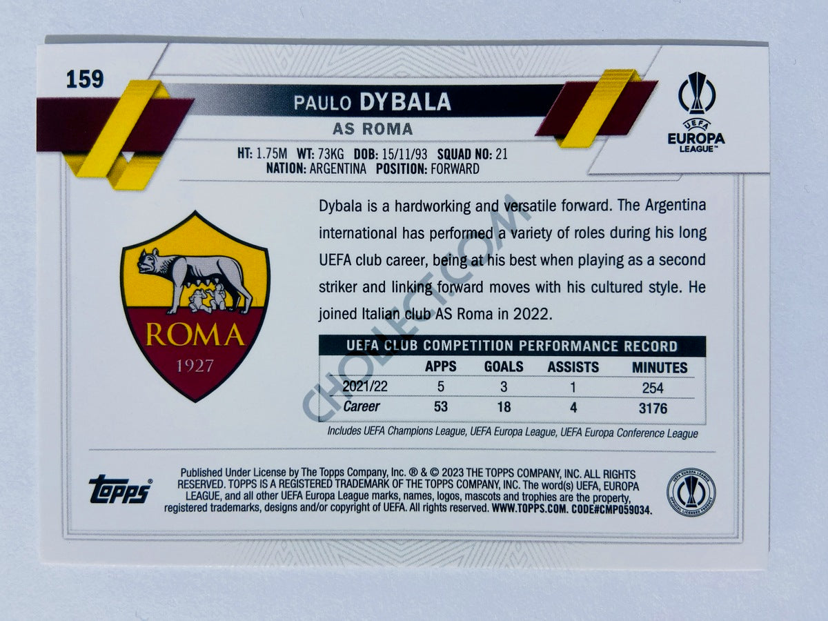 Paulo Dybala - AS Roma 2022-23 Topps UEFA Club Competitions Inferno Foil Parallel #159