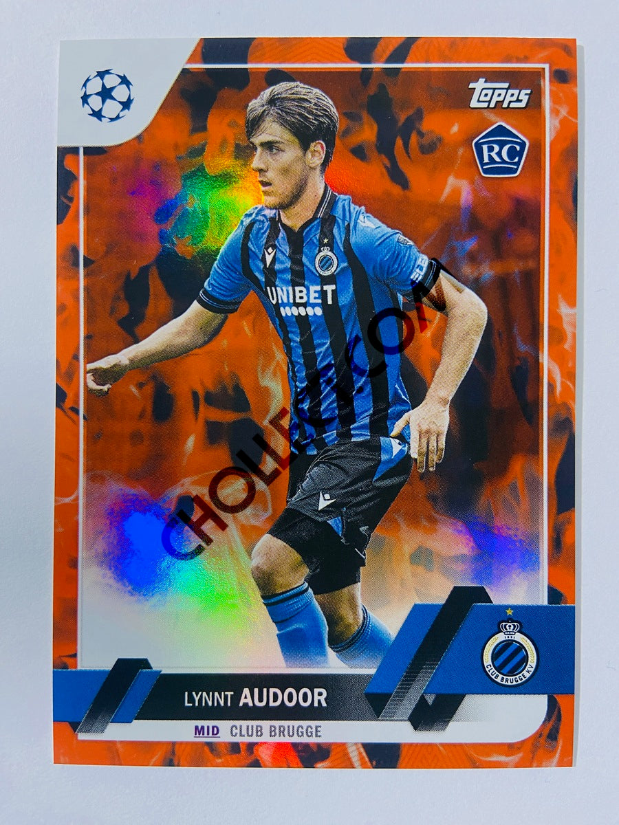 Lynnt Audoor - Club Brugge 2022-23 Topps UEFA Club Competitions Inferno Foil Parallel RC Rookie #78