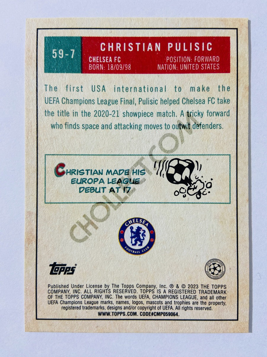 Christian Pulisic - Chelsea FC 2022-23 Topps UEFA Club Competitions 1959 Topps #59-7