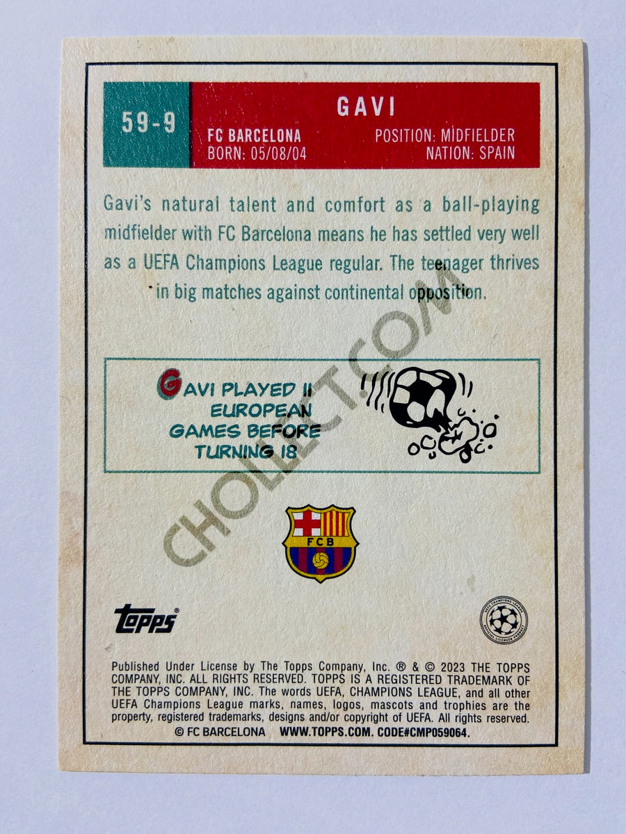 Gavi - FC Barcelona 2022-23 Topps UEFA Club Competitions 1959 Topps #59-9