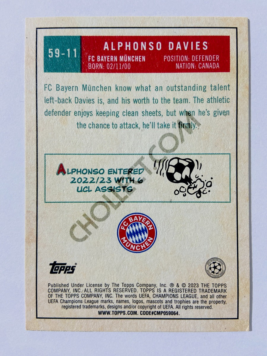 Alphonso Davies - FC Bayern München 2022-23 Topps UEFA Club Competitions 1959 Topps #59-11