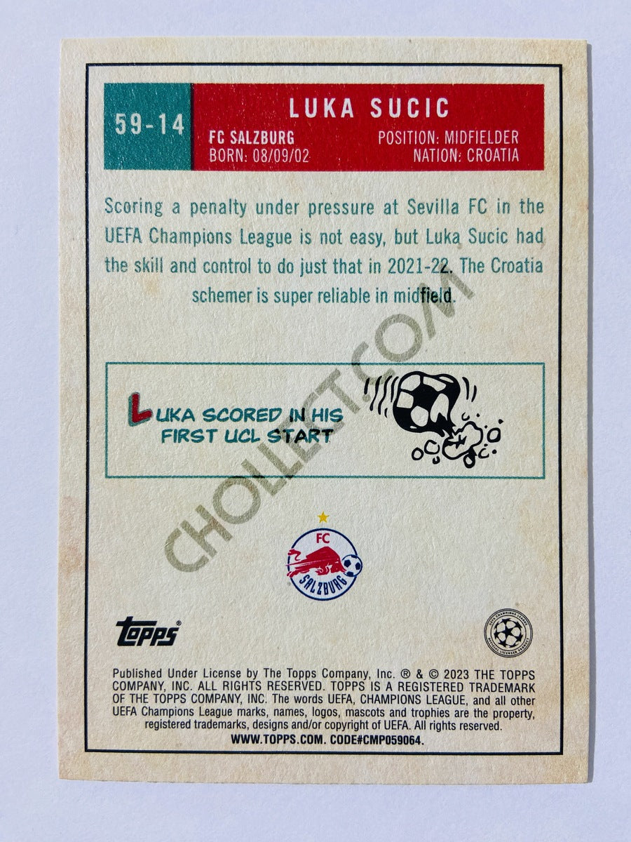 Luka Sucic - FC Salzburg 2022-23 Topps UEFA Club Competitions 1959 Topps #59-14