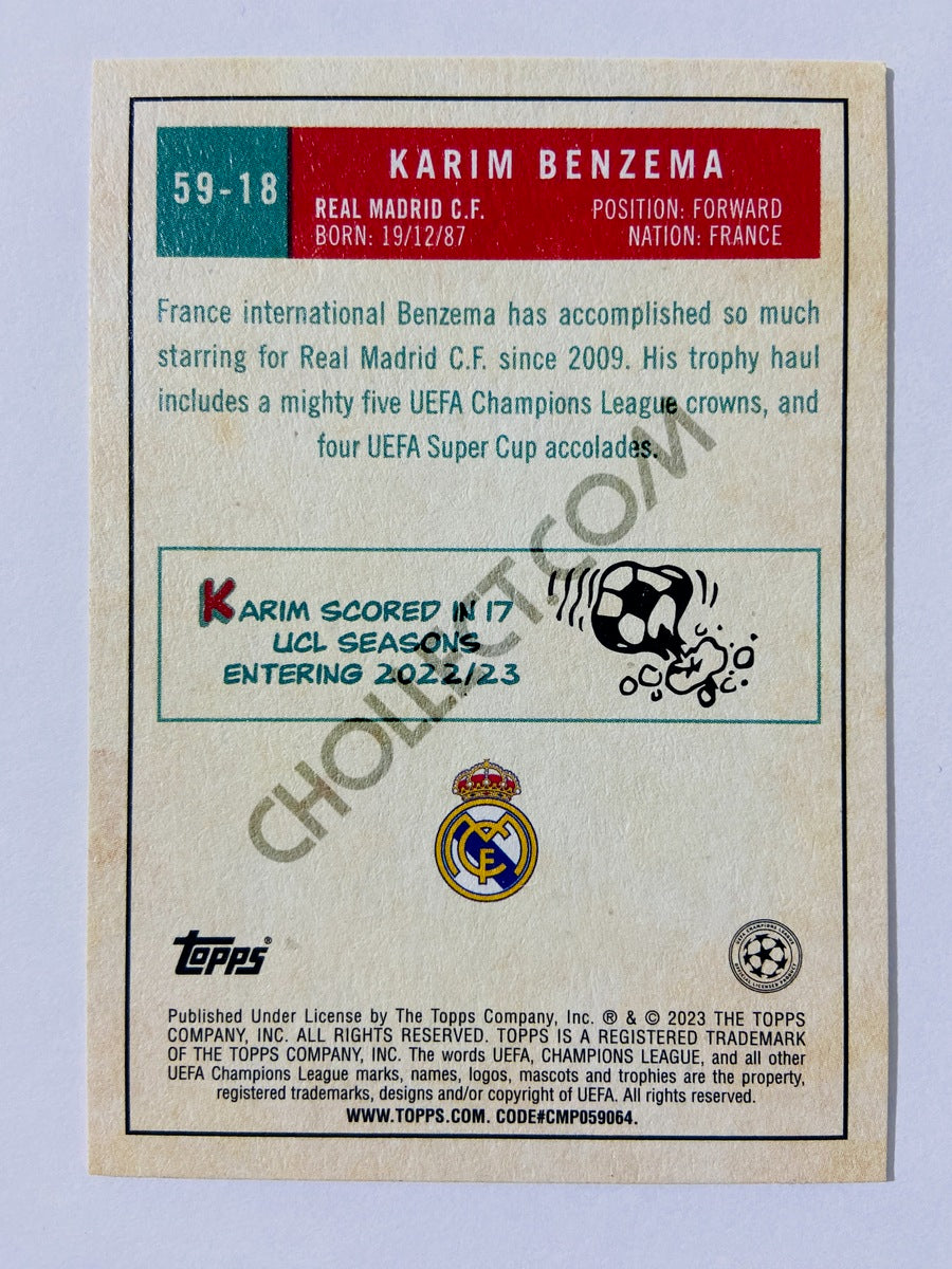 Karim Benzema - Real Madrid C.F. 2022-23 Topps UEFA Club Competitions 1959 Topps #59-18