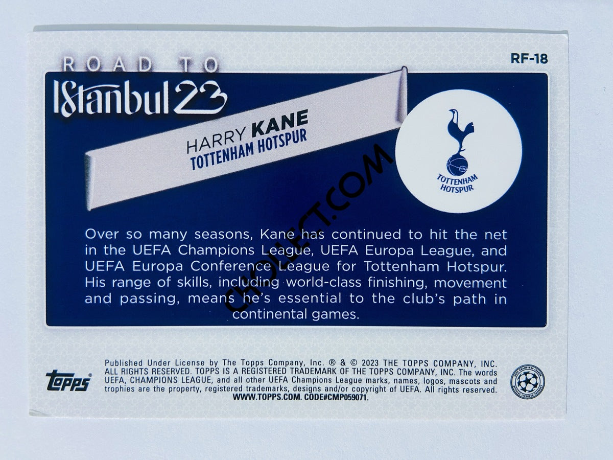 Harry Kane - Tottenham Hotspur 2022-23 Topps UEFA Club Competitions Road to the Final #RF-18