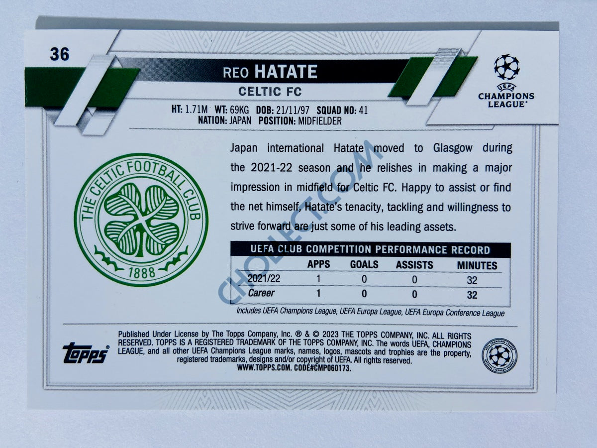 Reo Hatate - Celtic FC 2022-23 Topps Chrome UEFA Club Competitions #36