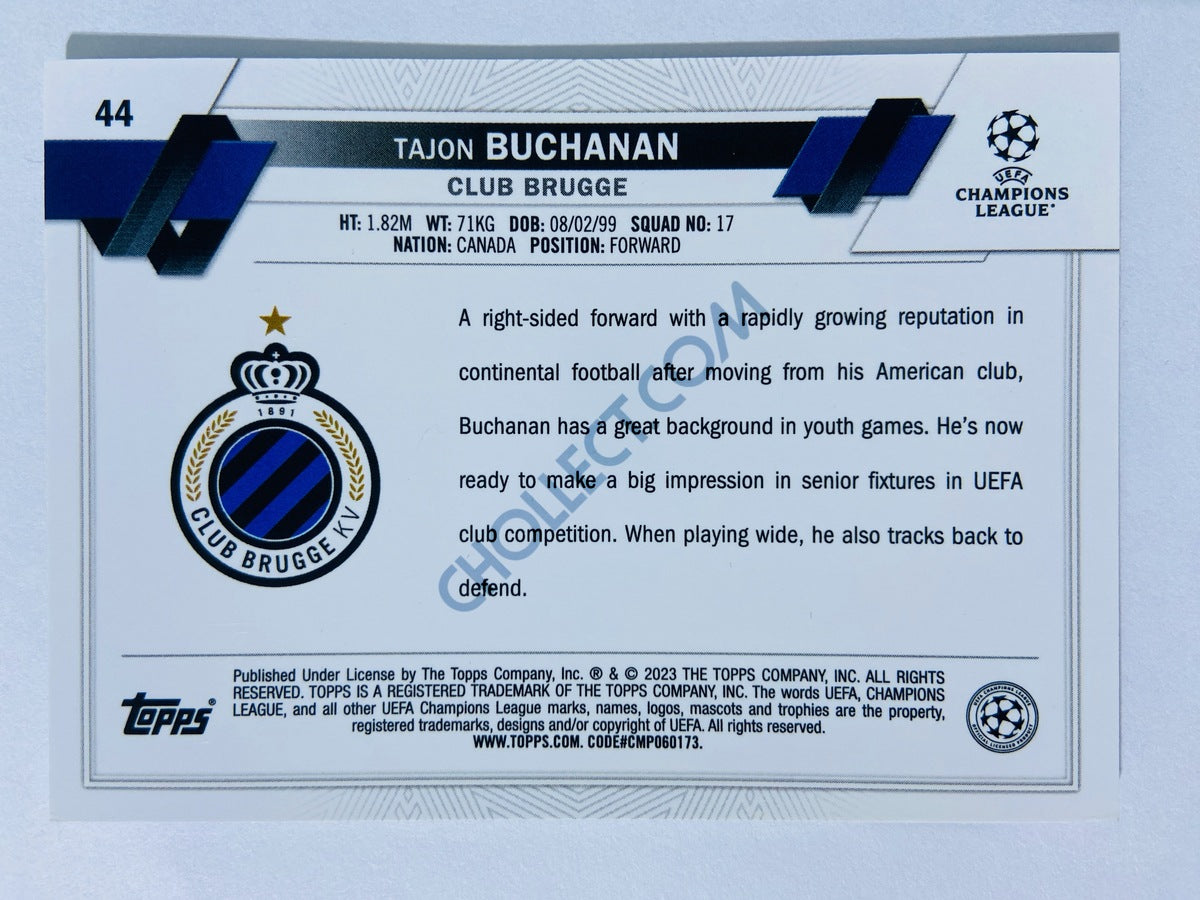 Tajon Buchanan - Club Brugge 2022-23 Topps Chrome UEFA Club Competitions #44