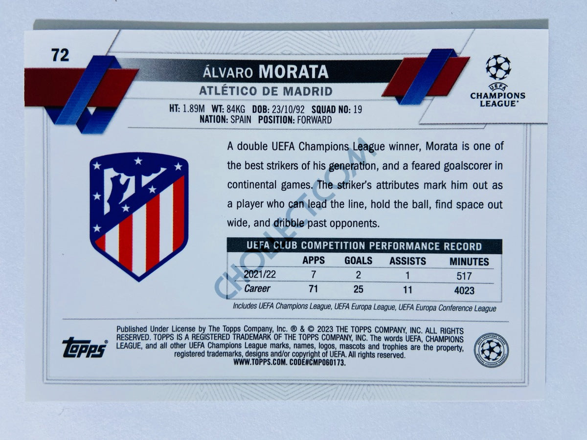 Álvaro Morata - Atlético de Madrid 2022-23 Topps Chrome UEFA Club Competitions #72