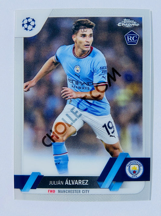 Julián Álvarez - Manchester City 2022-23 Topps Chrome UEFA Club Competitions RC Rookie #68