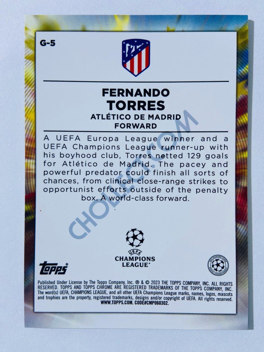 Fernando Torres - Atletico de Madrid 2022-23 Topps Chrome UEFA Club Competitions Golazo #G-5