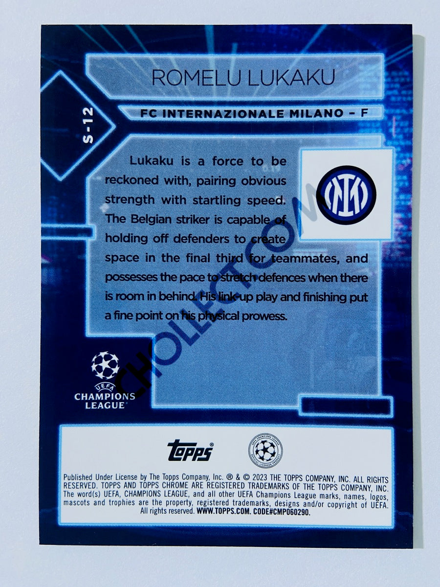 Romelu Lukaku - FC Internationale Milano 2022-23 Topps Chrome UEFA Club Competitions Specimen Insert #S-12