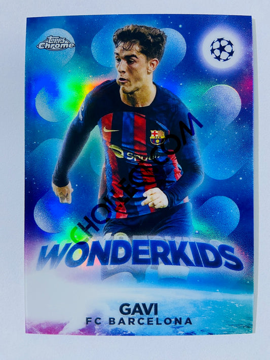 Gavi - FC Barcelona 2022-23 Topps Chrome UEFA Club Competitions Wonderkids Insert #W-3