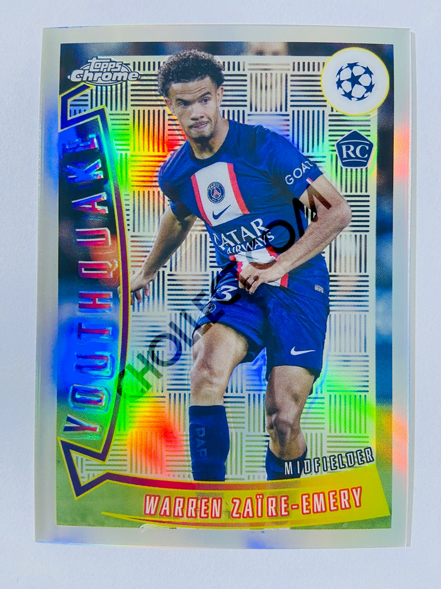 Warren Zaïre-Emery - Paris Saint-Germain 2022-23 Topps Chrome UEFA Club Competitions Youthquake RC Rookie #YQ-35