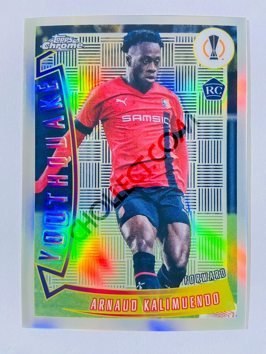 Arnaud Kalimuendo - Stade Rennais F.C. 2022-23 Topps Chrome UEFA Club Competitions Youthquake RC Rookie #YQ-42