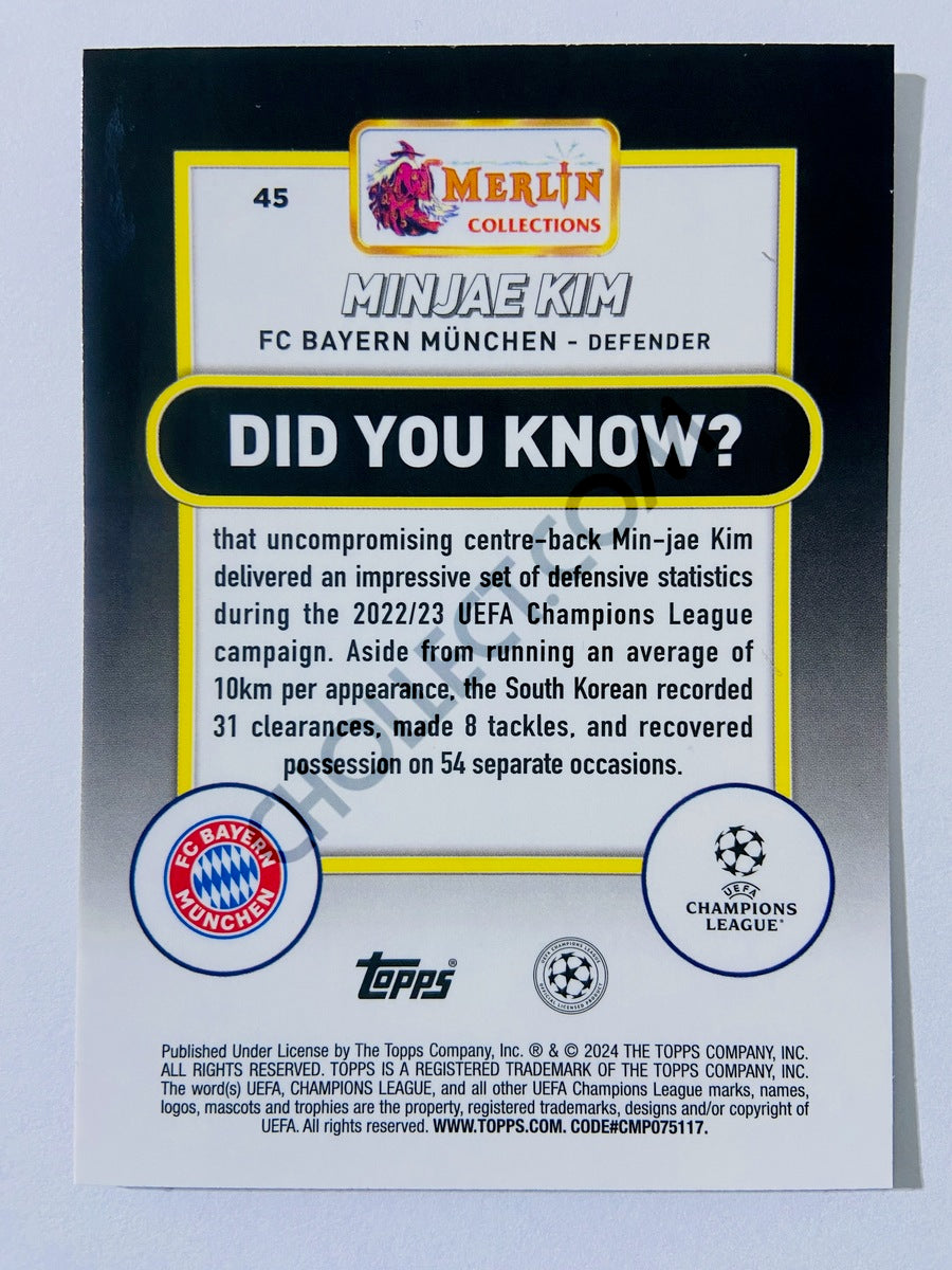 Minjae Kim - FC Bayern Mϋnchen 2023-24 Topps Merlin #45