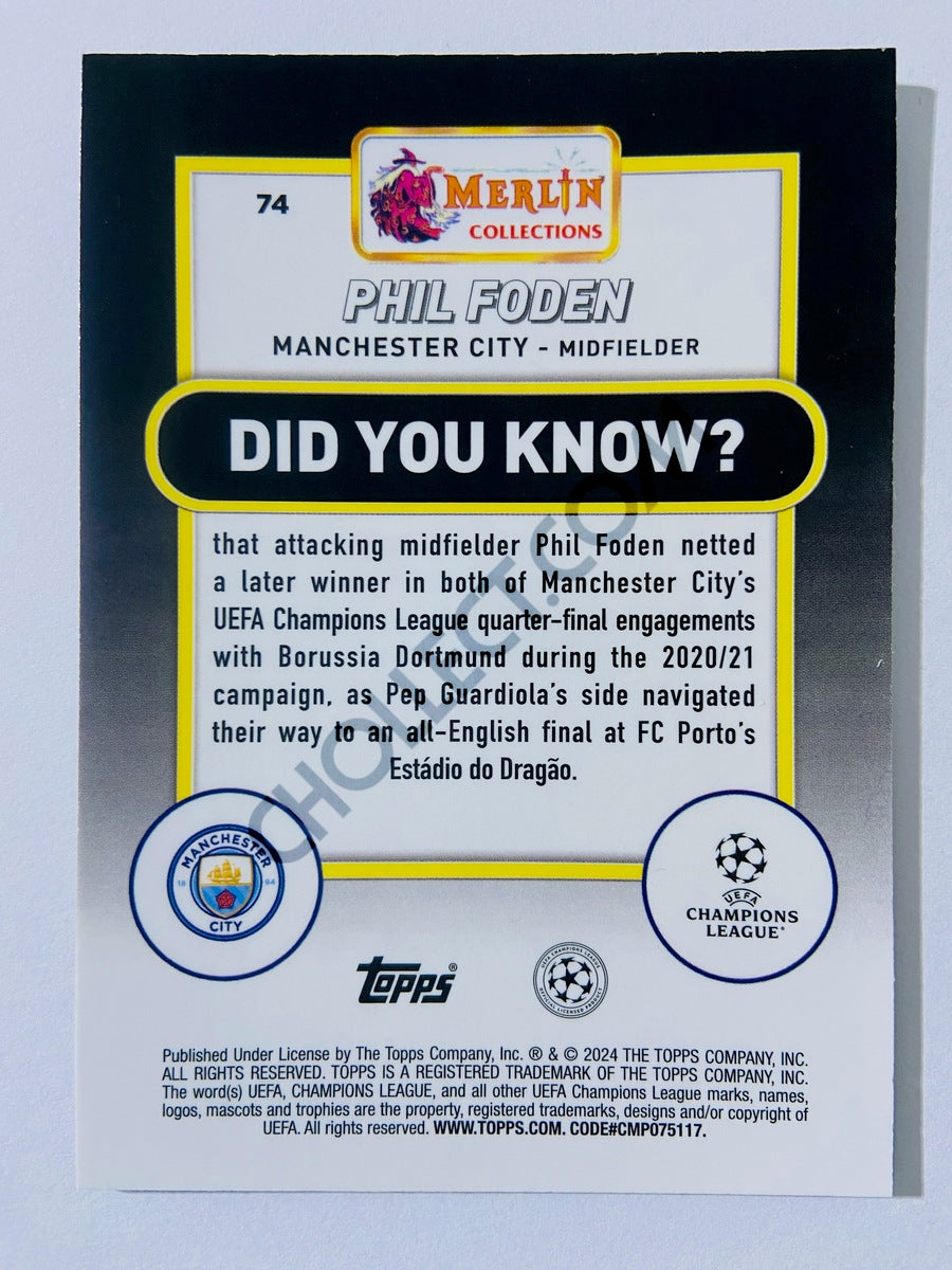 Phil Foden - Manchester City 2023-24 Topps Merlin #74