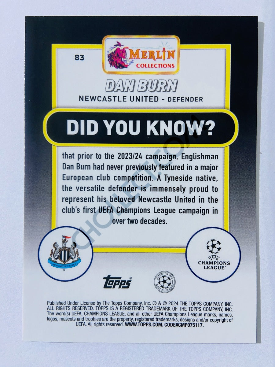 Dan Burn - Newcastle United 2023-24 Topps Merlin #83