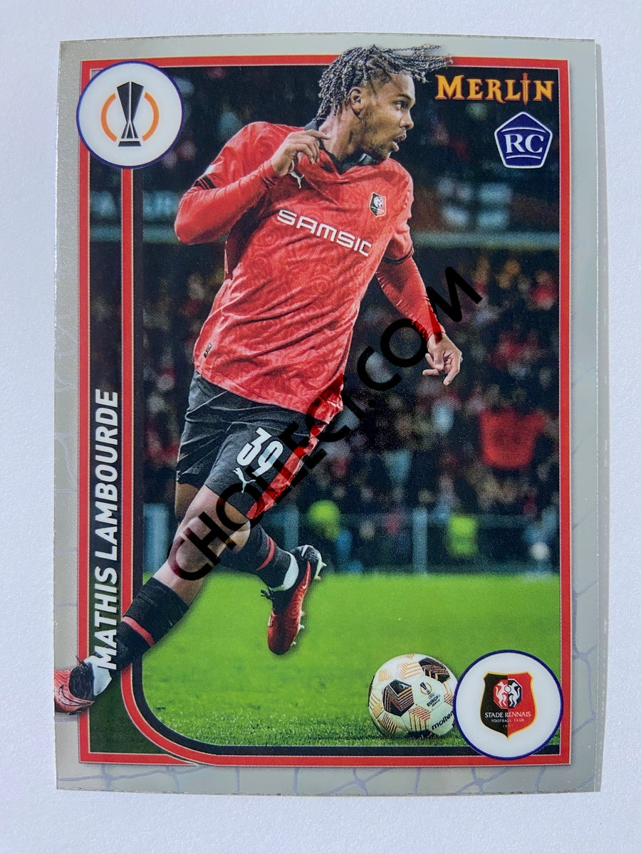 Mathis Lambourde - Stade Rennais FC 2023-24 Topps Merlin RC Rookie #111