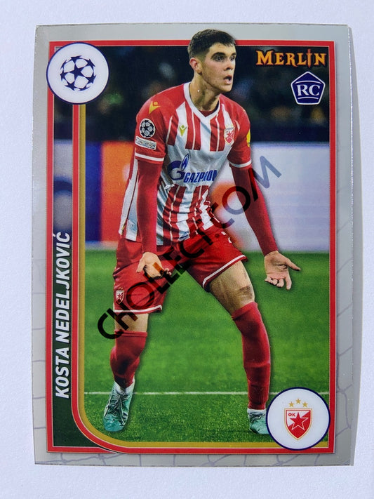 Kosta Nedeljković - FK Crvena zvezda 2023-24 Topps Merlin RC Rookie #142