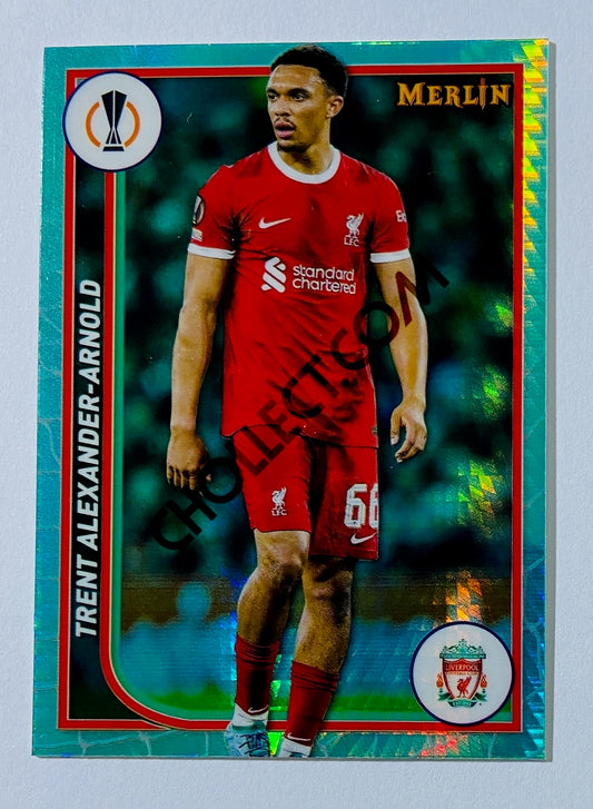 Trent Alexander-Arnold - Liverpool FC 2023-24 Topps Merlin Aqua Prism Parallel #70