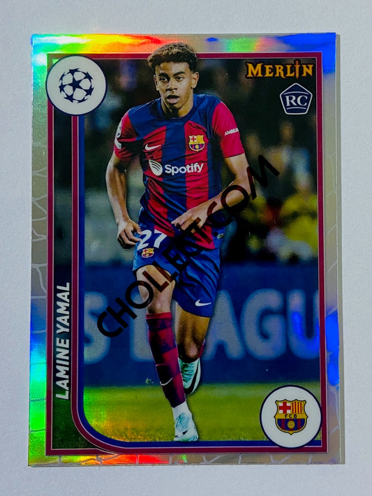 Lamine Yamal - FC Barcelona 2023-24 Topps Merlin Refractor RC Rookie #27