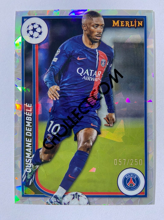 Ousmane Dembélé - Paris Saint-Germain 2023-24 Topps Merlin #94 Atomic Parallel 057/250