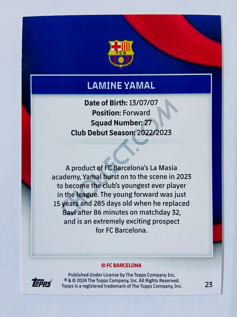 Lamine Yamal – FC Barcelona 2023-24 Topps FC Barcelona Official Team Set RC Rookie #23